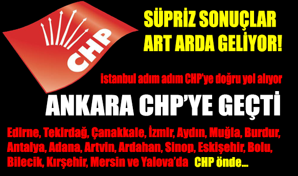 CHP Ankara'yı aldı, İstanbul adım adım CHP'ye...