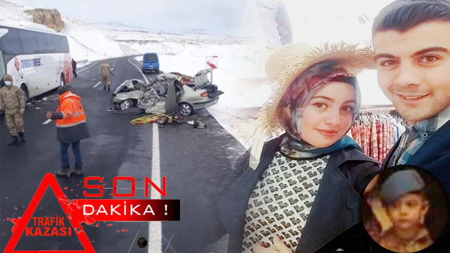 Erzurum'da hastane dönüşü feci kaza; uzman çavuş, eşi ve oğlu öldü