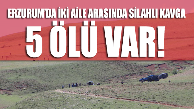Erzurum'da husumetli iki aile arasında silahlı kavga: 5 ölü