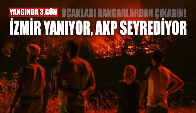 İzmir’deki yangın devam ediyor ama hala THK uçakları hangarda...