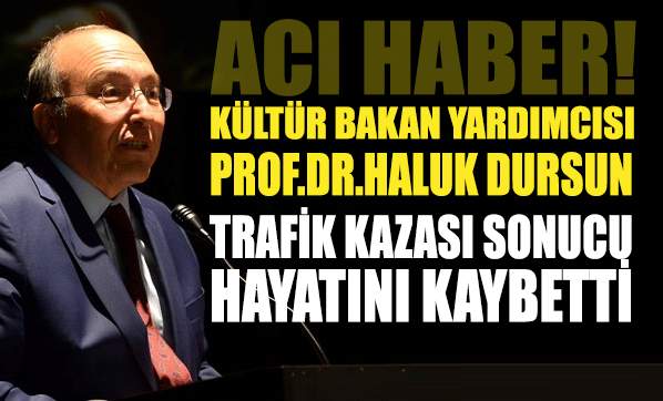 Kültür Bakan Yardımcısı Prof. Dr. Haluk Dursun kazada hayatını kaybetti