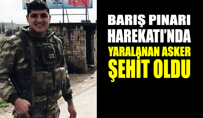 MSB: Barış Pınarı Harekatı'nda yaralanan asker şehit oldu