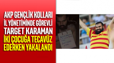 AKP Gençlik Kolları il yönetiminde görevli Target Karaman, iki çocuğa tecavüz ederken yakalandı!