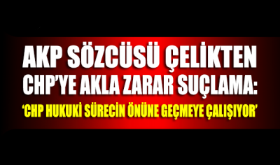 AKP Sözcüsü Çelik’ten ilginç açıklama!