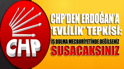 CHP’den Erdoğan’a ‘evlilik’ tepkisi: İş bulma mecburiyetinde değilseniz susacaksınız
