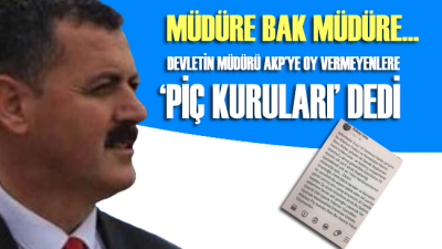 Devletin müdürü AKP’ye oy vermeyenlere “Piç kuruları’ dedi