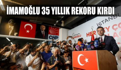 Ekrem İmamoğlu, İstanbul'da 35 yıllık rekoru kırdı