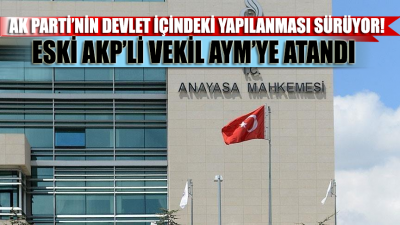 Eski AKP'li vekil AYM'ye atandı