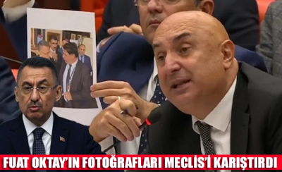 Fuat Oktay’ın fotoğrafları Meclis’te tansiyonu yükseltti.