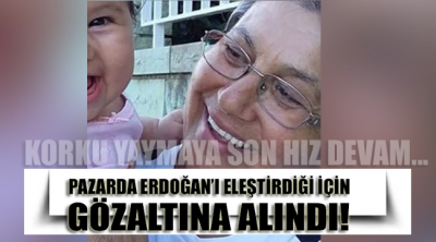 Pazarda Erdoğan’ı eleştiren kadın ihbar üzerine misafirliğe gittiği evden gözaltına alındı!