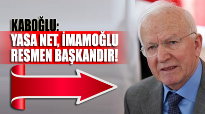 Prof. Dr. İbrahim Kaboğlu: Yasa net, İmamoğlu resmen başkandır!