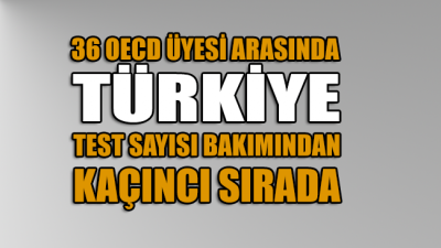 Türkiye test sayısında 36 OECD üyesi arasında kaçıncı oldu