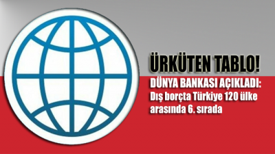 Ürküten tabloyu Dünya Bankası açıkladı: Dış borçta Türkiye 120 ülke arasında 6. sırada